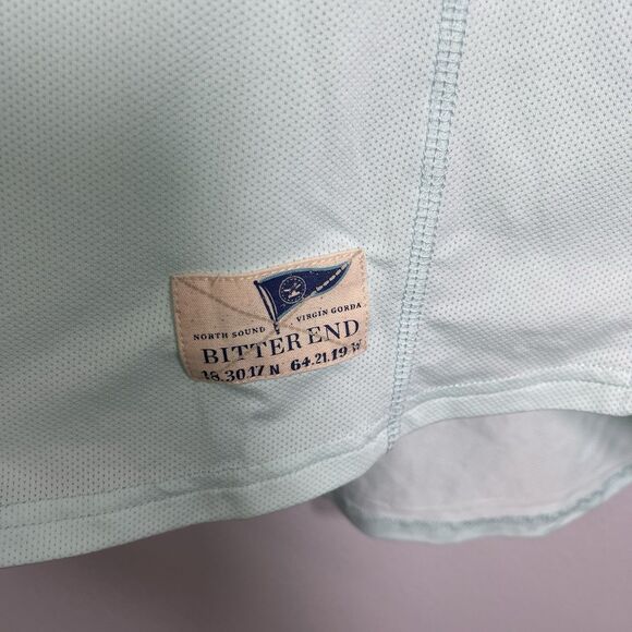 BITTER END Crew Patch Dritek Hoodie Dress Medium Mint Green Sailing Tropical - Picture 3 of 9
